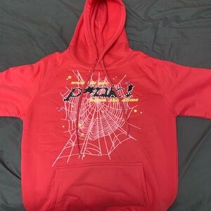 Pink Spider Web Graphic Hoodie
